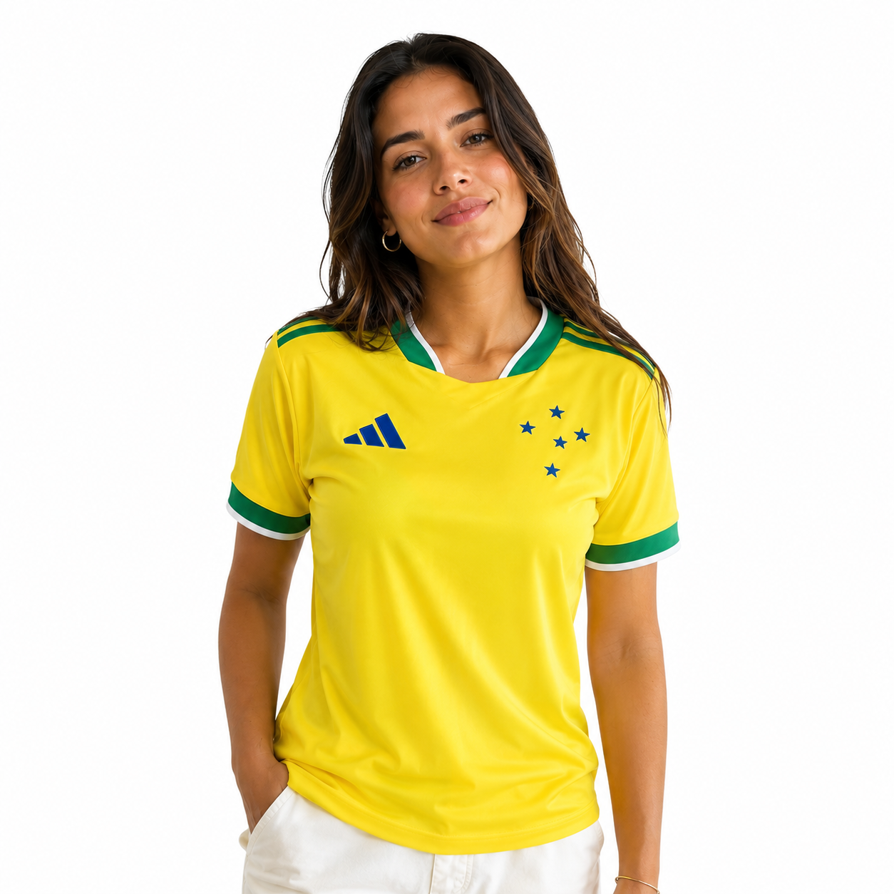 Jersey Cruzeiro 2026/27 World Cup Fan - Women's Yellow Green