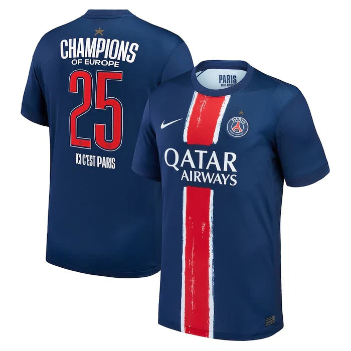 Jersey PSG Paris Saint-Germain 2025 European Champions Fan