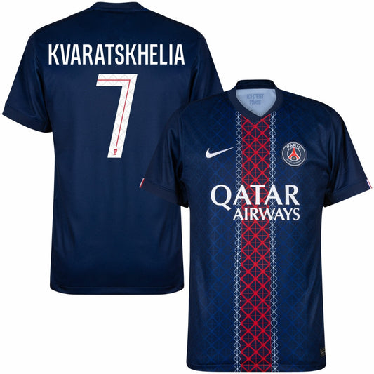Jersey PSG Paris Saint-Germain 2025/26 I Home Fan - Kvaratskhelia #7