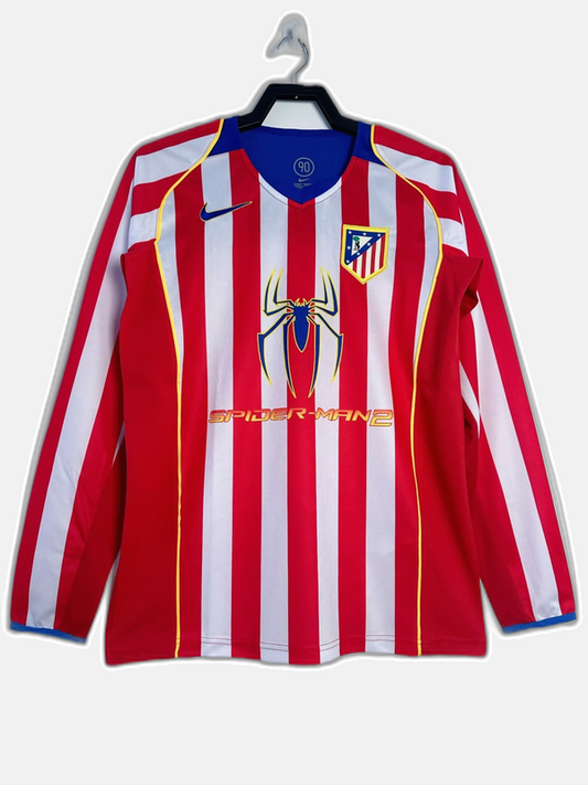Atletico Madrid 2004/05 Home Long Sleeve Retro Jersey