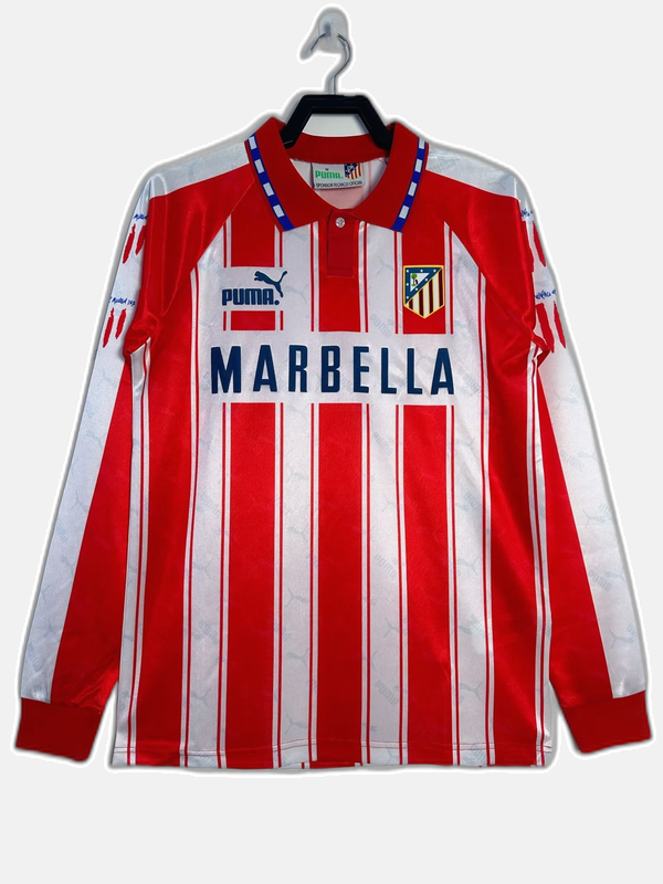 Atletico Madrid 1994/95 Home Long Sleeve Retro Jersey
