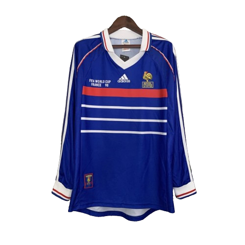 Jersey France 1998 I Home Retro Long Sleeve