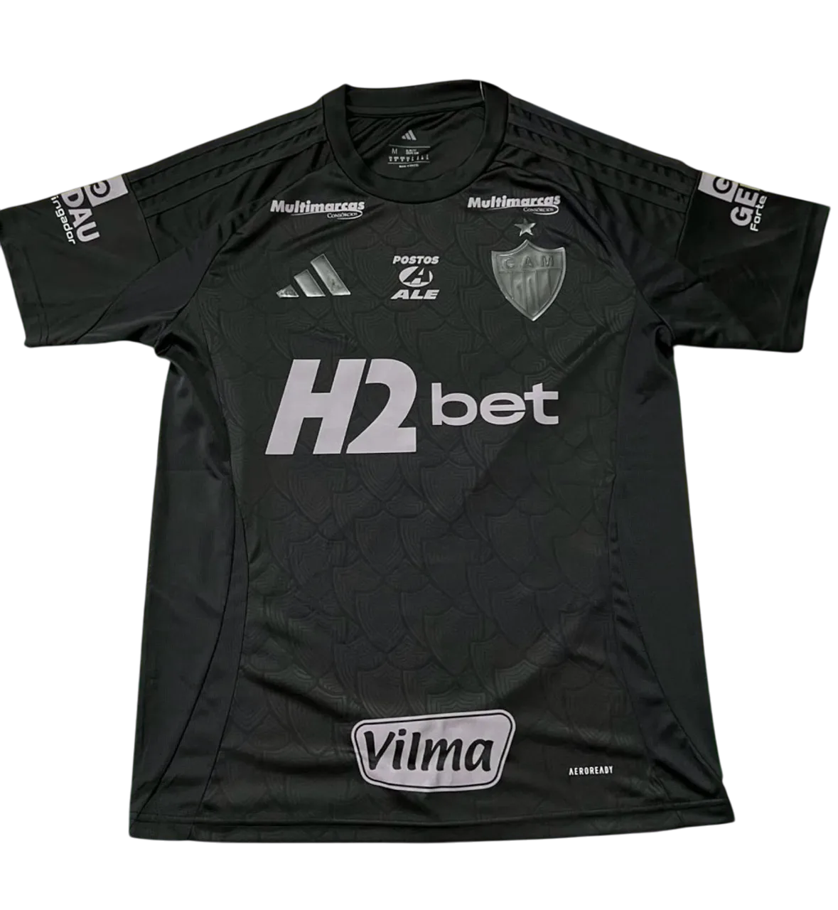 Jersey Atletico Mineiro 2025/26 All Black Fan With Sponsors