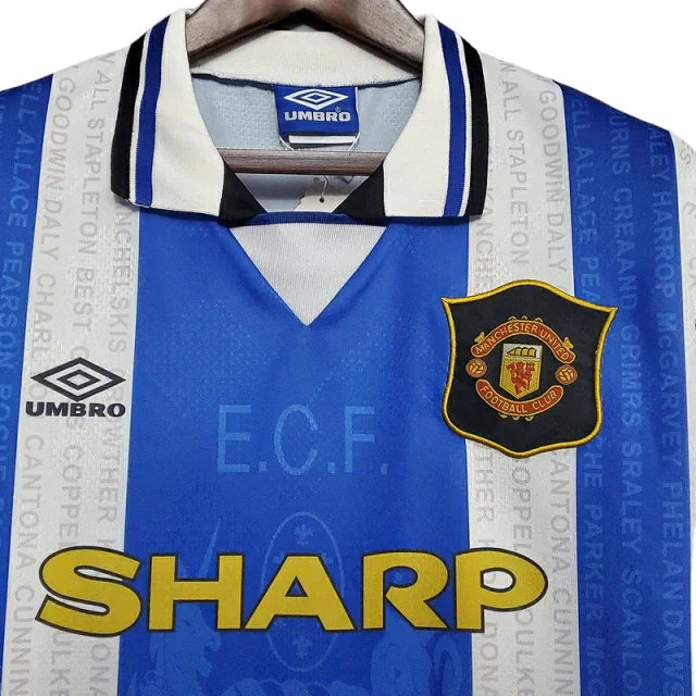 Manchester United 1994/96 Blue and White Retro